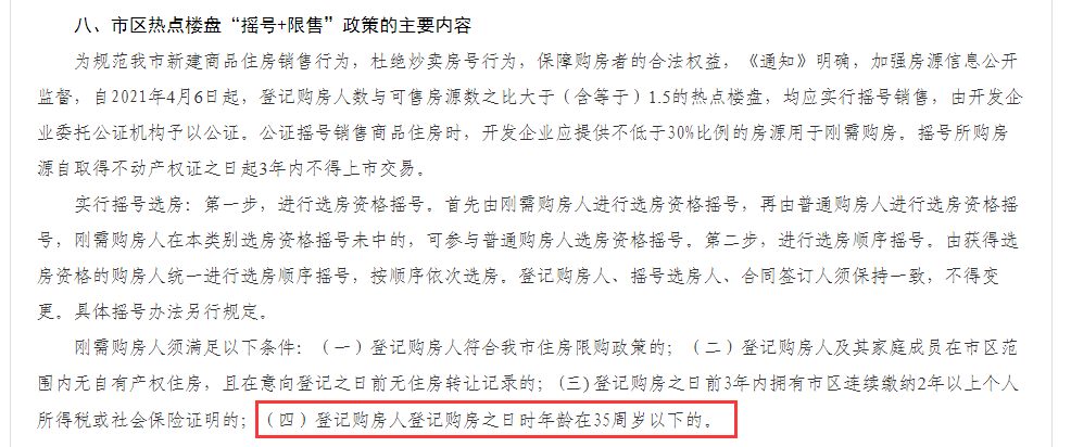 刚需购房资格卡在了35岁？合肥官方回应