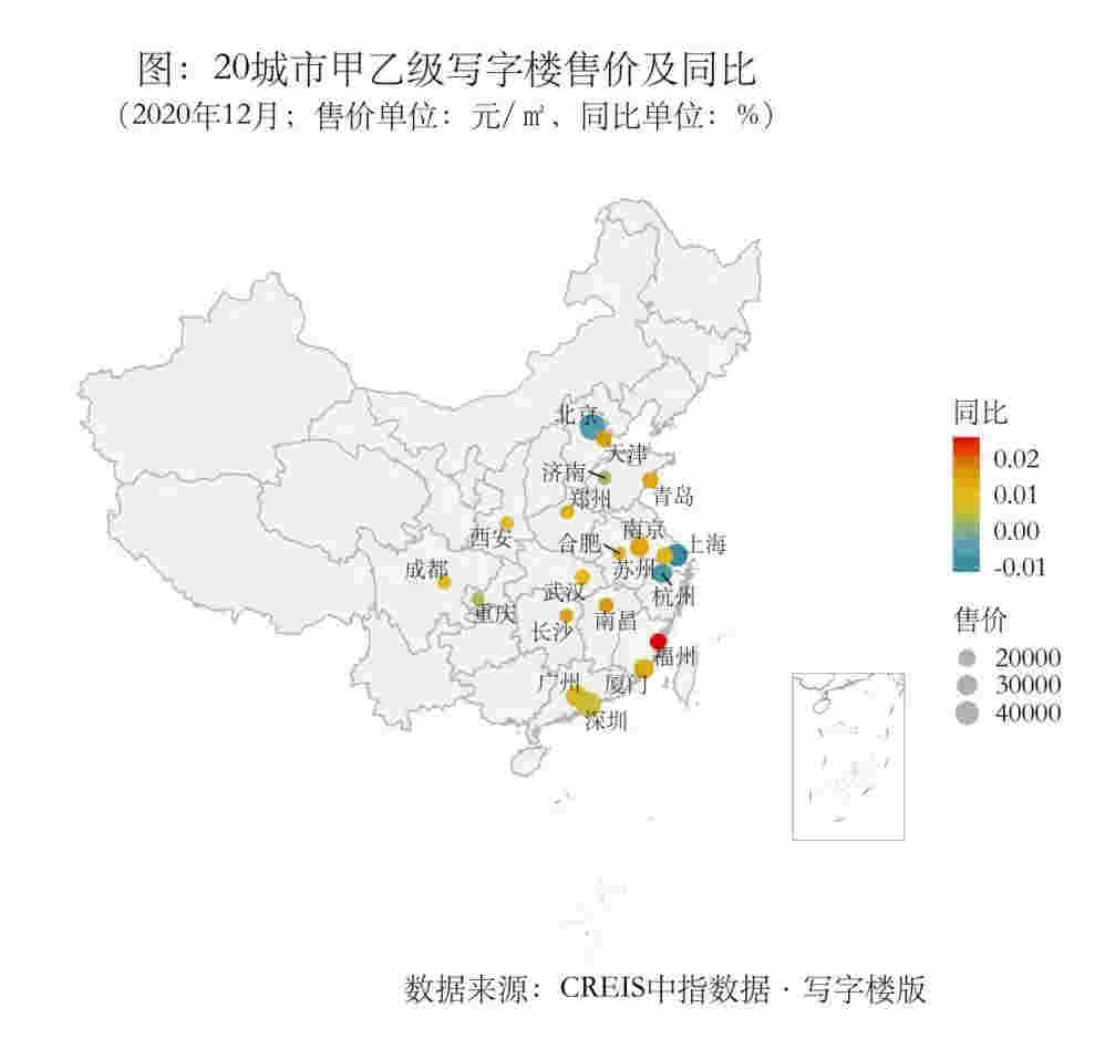 图解2020年20城市写字楼市场：大宗交易市场依旧稳健